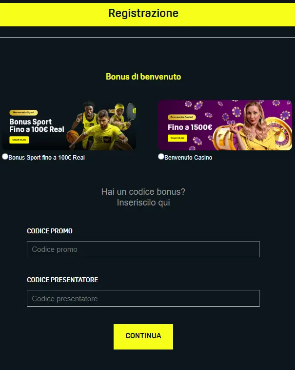 DaznBet Casino Italy reg
